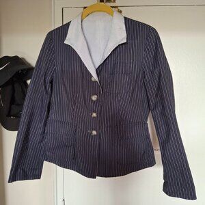 Talbots Collection Navy & White Reversible Casual Blazer Long Sleeve Size 6